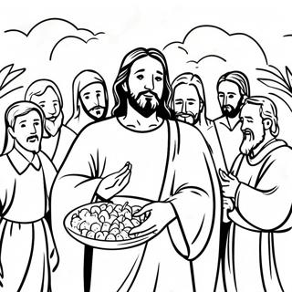 Jesus Feeding The 5000 Coloring Page 111709-48014