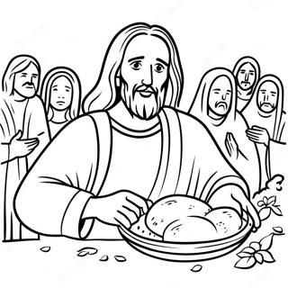 Jesus Feeding The 5000 Coloring Page 111709-48015