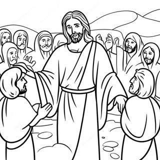 Jesus Feeding The 5000 Coloring Page 111709-48016