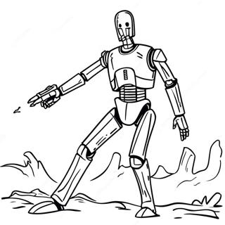 Battle Droid In Combat Coloring Page 111760-48056