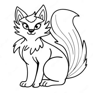 Nine Tailed Fox Coloring Pages