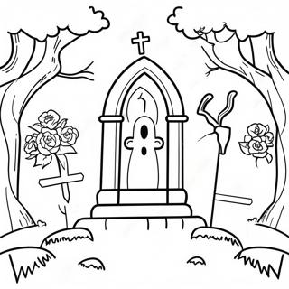 Graveyard Coloring Pages