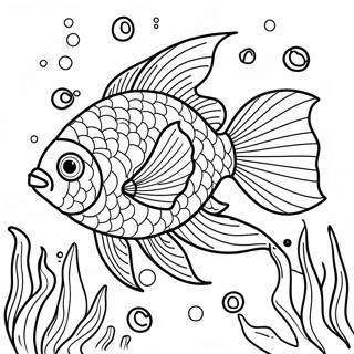 Majestic Beta Fish In Coral Reef Coloring Page 112039-48266