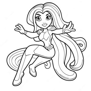 Starfire In Action Coloring Page 112142-48341