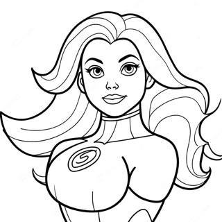 Starfire In Action Coloring Page 112142-48342