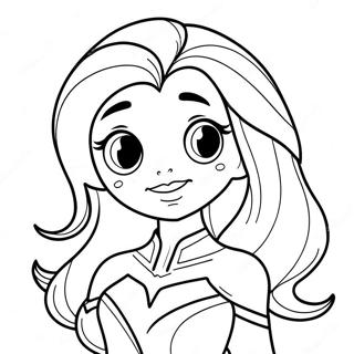 Cute Starfire Coloring Page 112143-48345