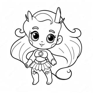 Cute Starfire Coloring Page 112143-48348