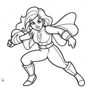 Dynamic Starfire Pose Coloring Page 112144-48349