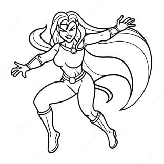 Dynamic Starfire Pose Coloring Page 112144 48350