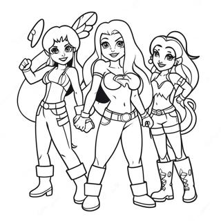 Starfire With Friends Coloring Page 112145-48353