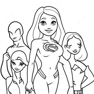 Starfire With Friends Coloring Page 112145-48355