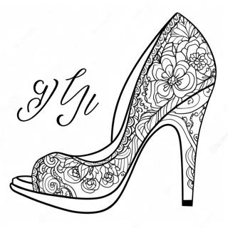 Elegant High Heel Coloring Page 112243-48421