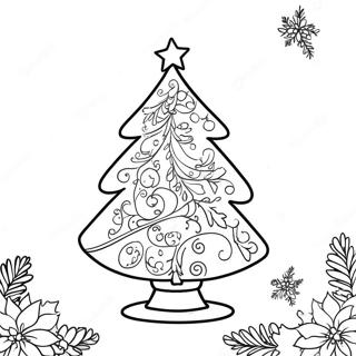 Elegant Christmas Tree Coloring Page 112268-48441