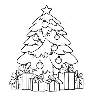 Elegant Christmas Tree Coloring Page 112268-48442