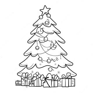 Elegant Christmas Tree Coloring Page 112268 48444