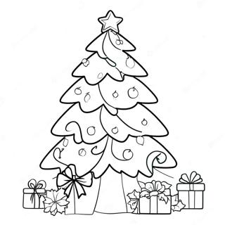Festive Christmas Tree Coloring Page 112270-48450
