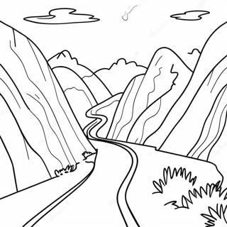 Curvy Mountain Track Coloring Page 112320-48485