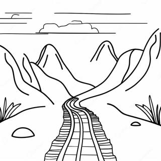 Curvy Mountain Track Coloring Page 112320-48486