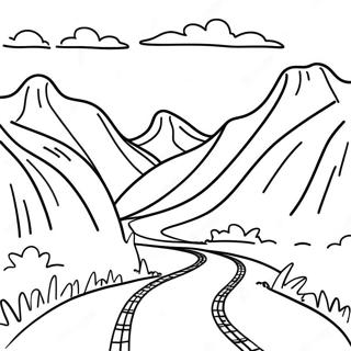 Curvy Mountain Track Coloring Page 112320-48487