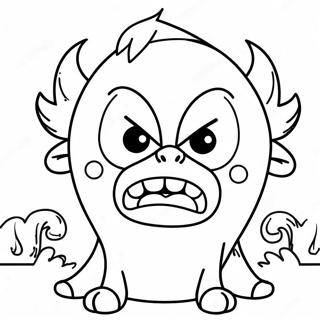 Angry Monster Coloring Page 112419-48558