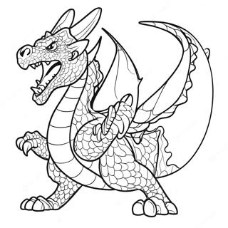 Furious Dragon Coloring Page 112420-48561