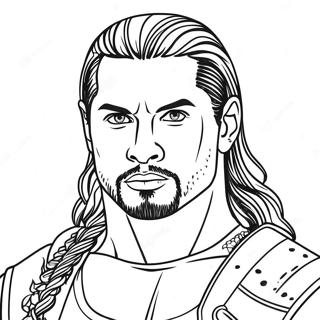 Roman Reigns Wwe Coloring Page 112470-48598