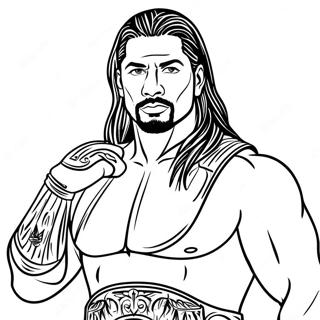 Roman Reigns Wwe Coloring Page 112470-48599