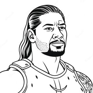 Roman Reigns Wwe Coloring Page 112470-48600