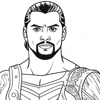 Roman Reigns In Action Coloring Page 112471-48601