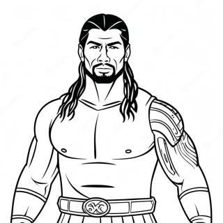 Roman Reigns In Action Coloring Page 112471-48602