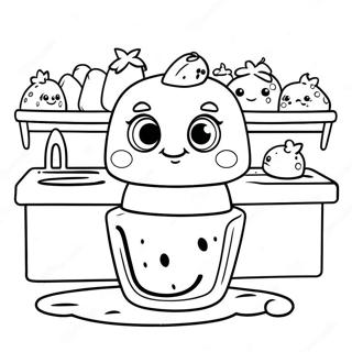 Adorable Shopkins In The Kitchen Coloring Page 11256-2231