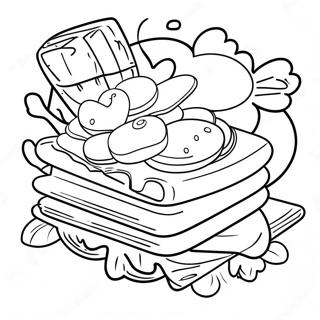 S Mores Ingredients Coloring Page 112628-48736