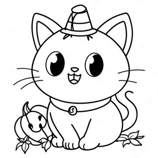 Halloween Kitty Coloring Page 112726-48799