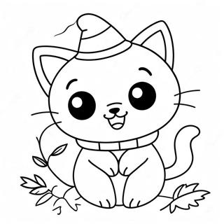 Halloween Kitty Coloring Page 112726-48800