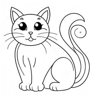 Spooky Black Cat Halloween Coloring Page 112727-48801