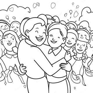 Joyful Lgbtq Celebration Scene Coloring Page 112910 48952