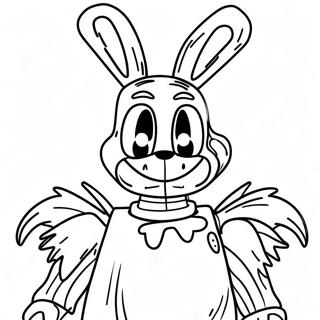 Creepy Withered Bonnie Coloring Page 112934-49081