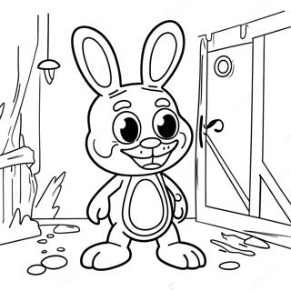 Withered Bonnie In A Haunted House Coloring Page 112937 48974