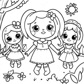 Lalaloopsy Friends In A Garden Coloring Page 112962-48989