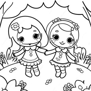 Lalaloopsy Friends In A Garden Coloring Page 112962-48991