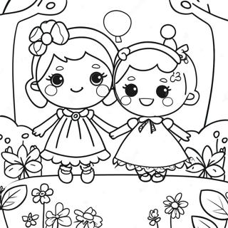 Lalaloopsy Friends In A Garden Coloring Page 112962-48992