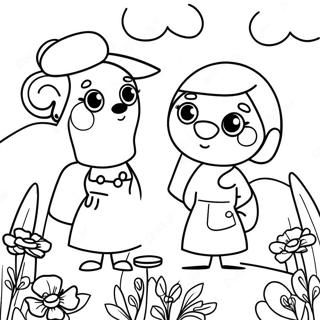 Poppy And Viva Coloring Pages