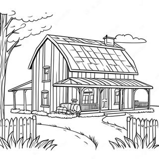 Farmhouse Coloring Pages