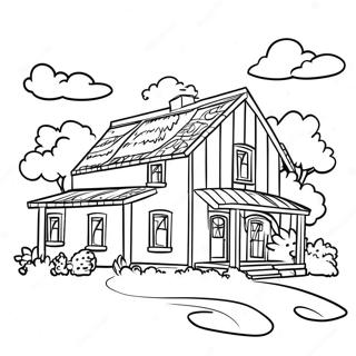 Farmhouse Coloring Page 113063-49179