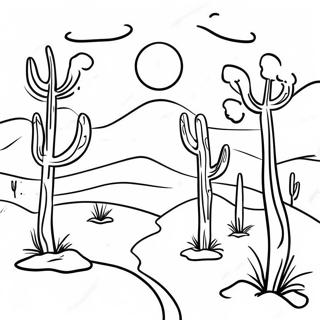 Simple Desert Coloring Pages