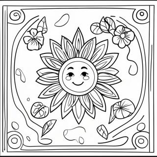 Traditional Loteria Game Board Coloring Page 113270-49347