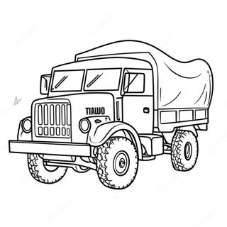 Army Truck Coloring Page 113345-49397