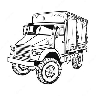 Army Truck Coloring Page 113345-49400