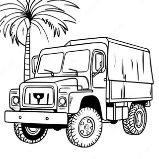 Military Army Truck Coloring Page 113346-49401