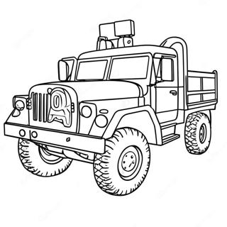 Military Army Truck Coloring Page 113346-49402